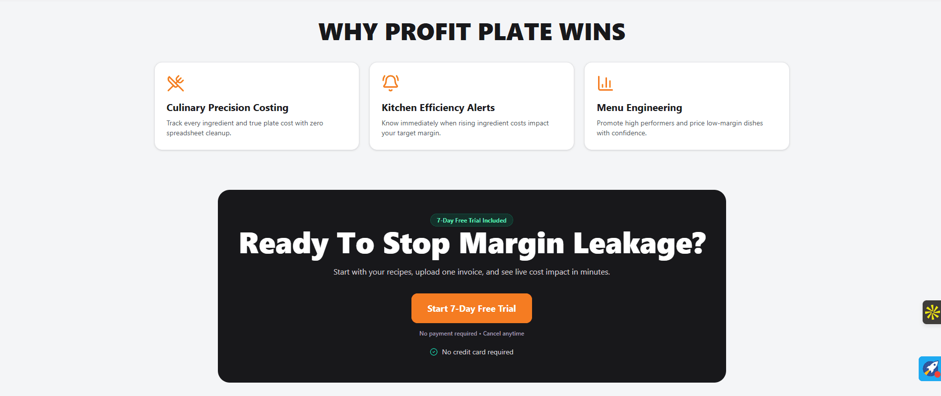 ProfitPlate — Restaurant Profitability SaaS featured project showcase